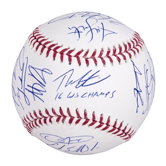 2016 Chicago Cubs World Series Champions Team Signed Official World Series Baseball With 22 Signatures Including Bryant, Rizzo, Chapman & Epstein (MLB Authenticated & Fanatics)